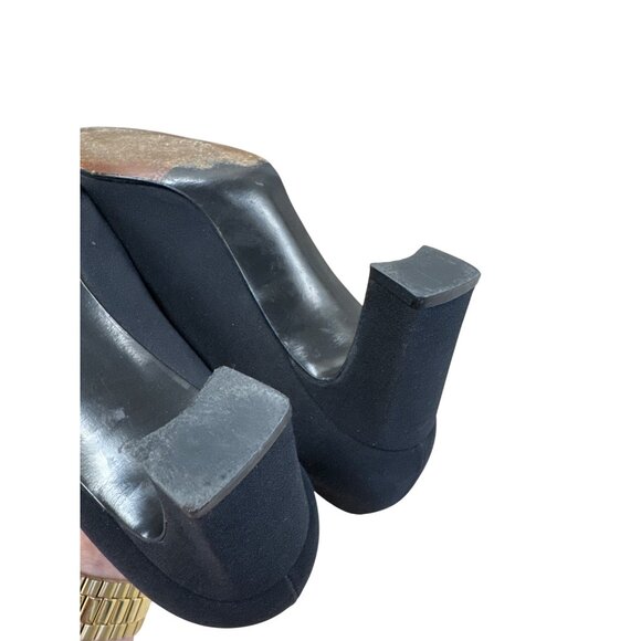 Stuart Weitzman Womens Black Leather Heeled 2.5 " Shoes  Size 7B SKU 7482 - Picture 10 of 11